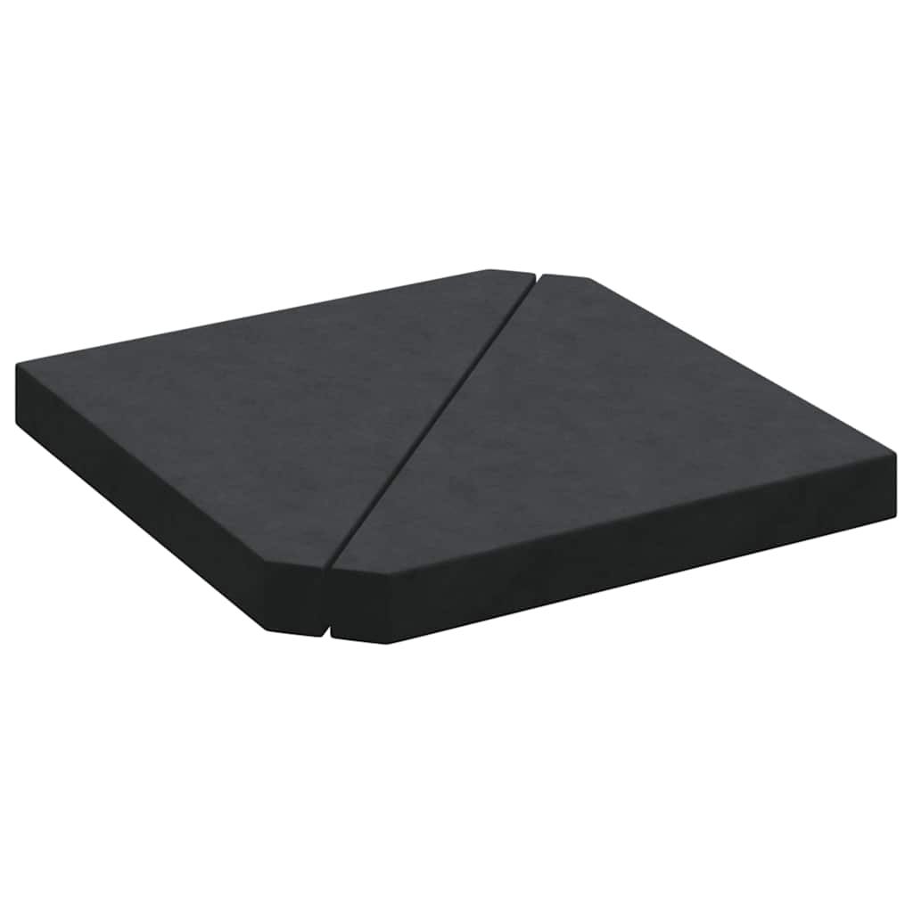 Vidaxx Sonnenschirm-Fußplatten 2 Stück dreieckig 14 kg Granitschwarz