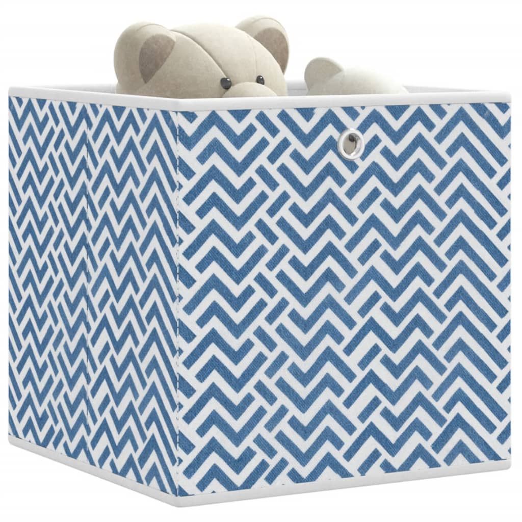 Vidaxx Aufbewahrungsboxen 4 Stück faltbar 32x32x32 cm Vliesstoff blau