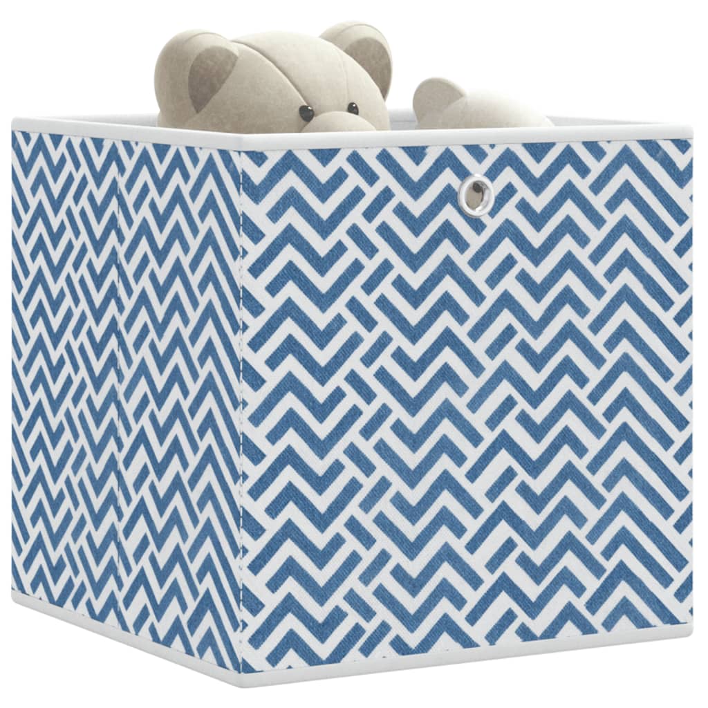 Vidaxx Aufbewahrungsboxen 10 Stück faltbar 32x32x32 cm Vliesstoff blau