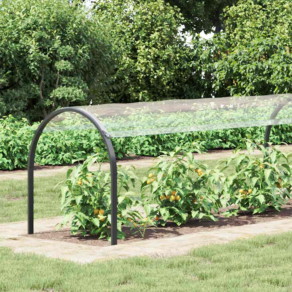 Vidaxl plantenafdekking met zeilringen 1x6 m pvc