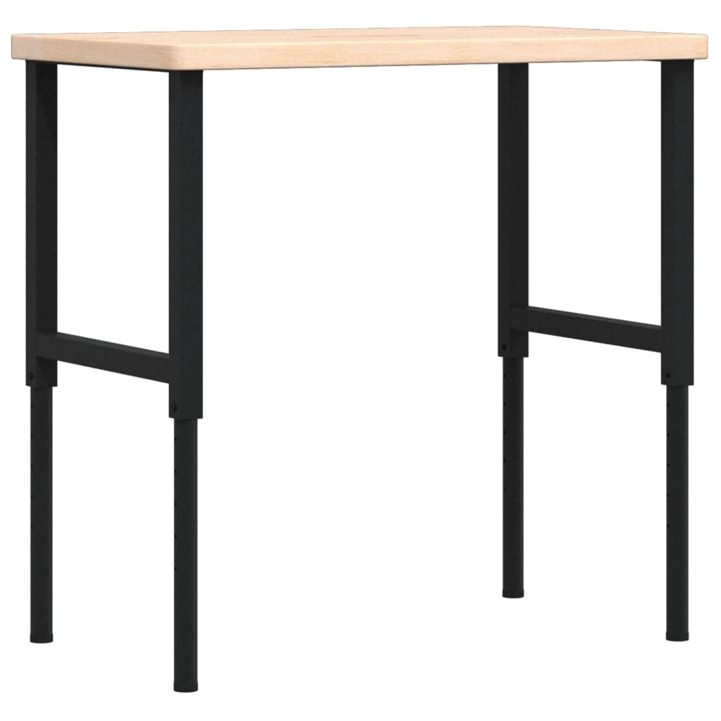 VidaXL Rechteckige Werkbank 100 x 60 x (73–99,5) cm, massive Eiche