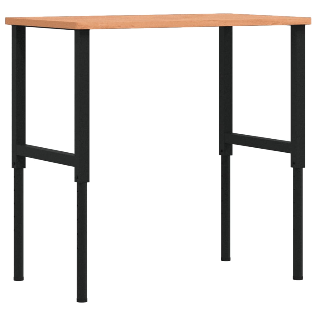 VidaXL Rechteckige Werkbank 100 x 60 x (71,5–98) cm, massives Buchenholz