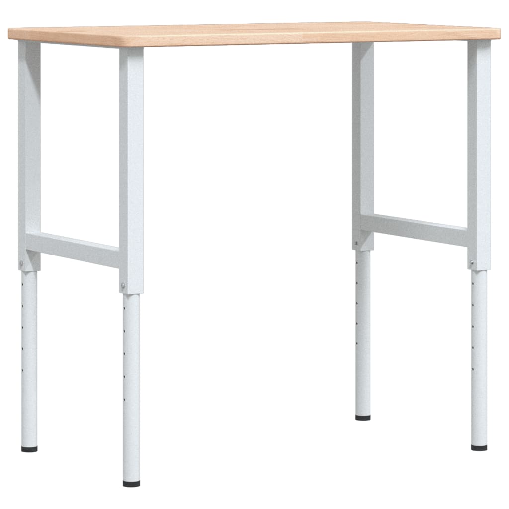 VidaXL Rechteckige Werkbank 100x60x(71,5-98) cm Massive Eiche