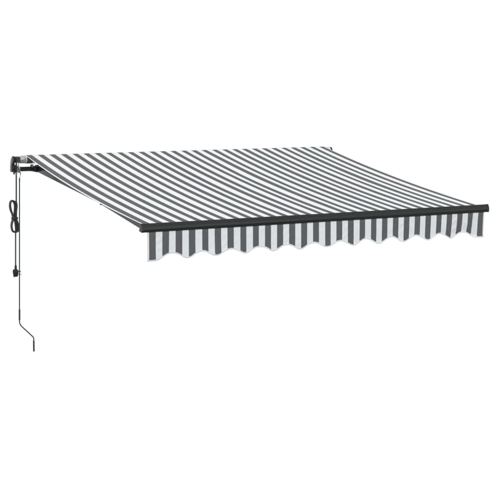 VidaXL Markise automatisch ausziehbar LED 300x250 cm Anthrazit und Weiß