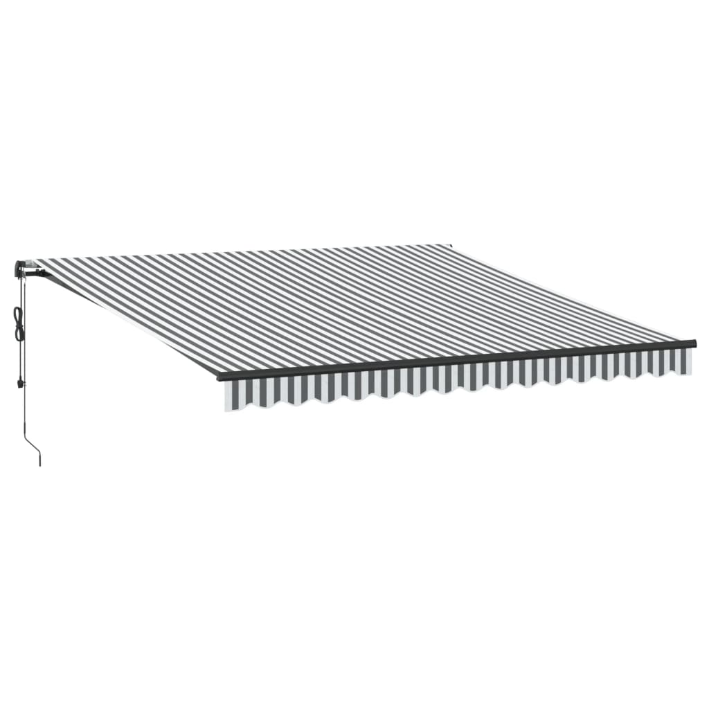 VidaXL Markise automatisch ausfahrbar LED 400x300 cm Anthrazit und Weiß
