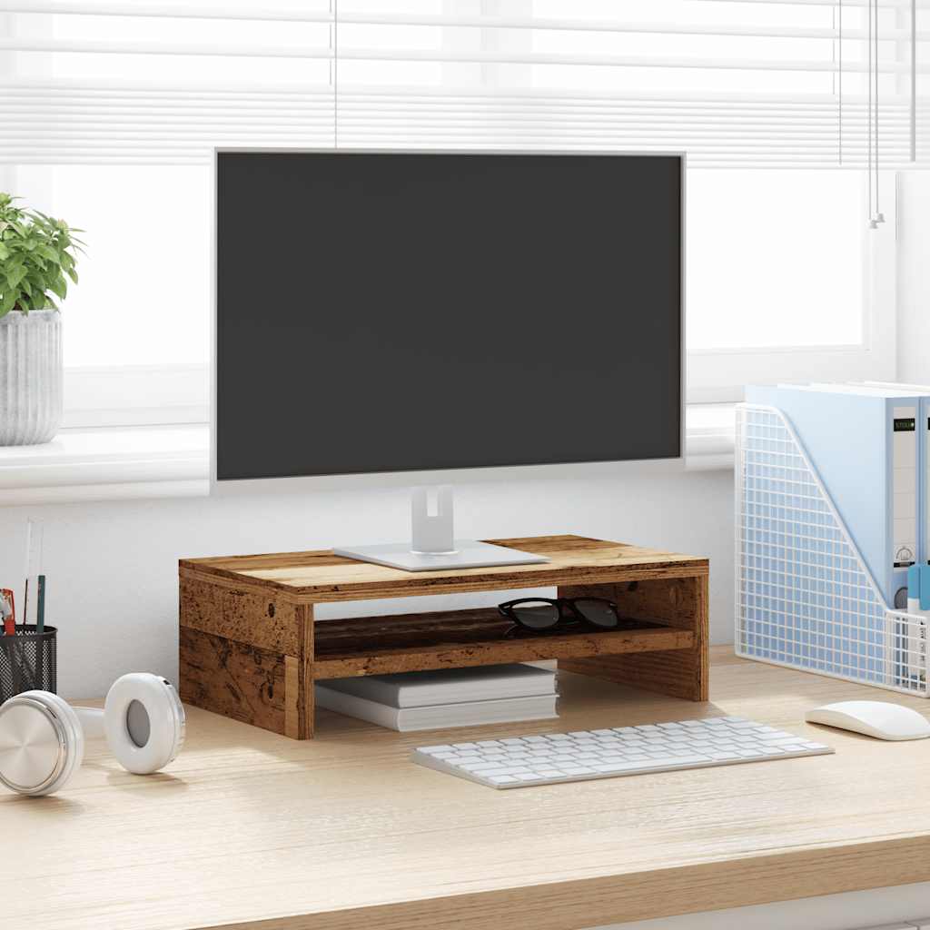 VidaXL Monitorständer 42x24x13 cm Holzwerkstoff, altholzfarben