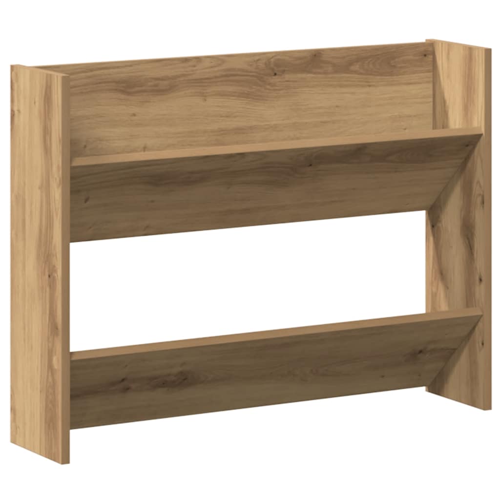 Vidaxx Wandschuhschrank 80x18x60 cm aus handgefertigtem Holz, handwerkliche Eichenfarbe
