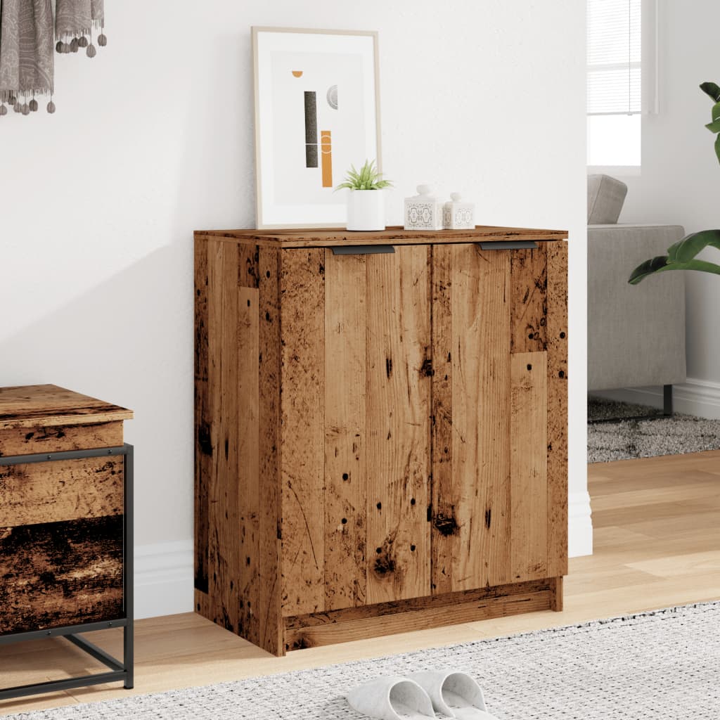 Vidaxl schoenenkast 59x35x70 cm bewerkt hout oud houtkleurig