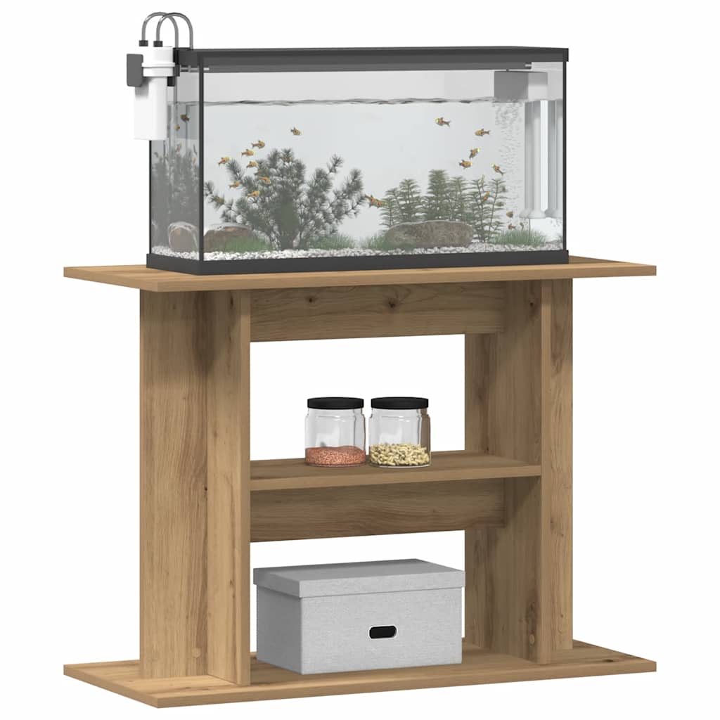 Vidaxx Aquarienständer 80x35x60cm aus handgefertigtem Holz, handwerkliche Eichenfarbe