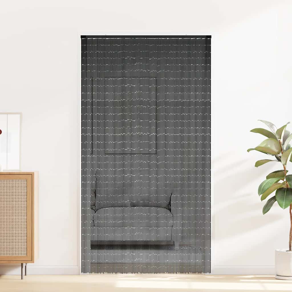 Vidaxl insectengordijn 120x220 cm bamboe donkergrijs
