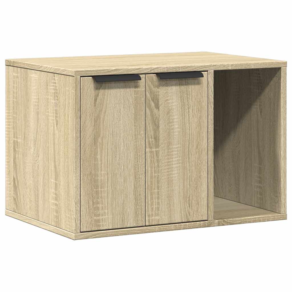 Vidaxl kattenbakkast 60x40x40 cm bewerkt hout sonoma eikenkleurig