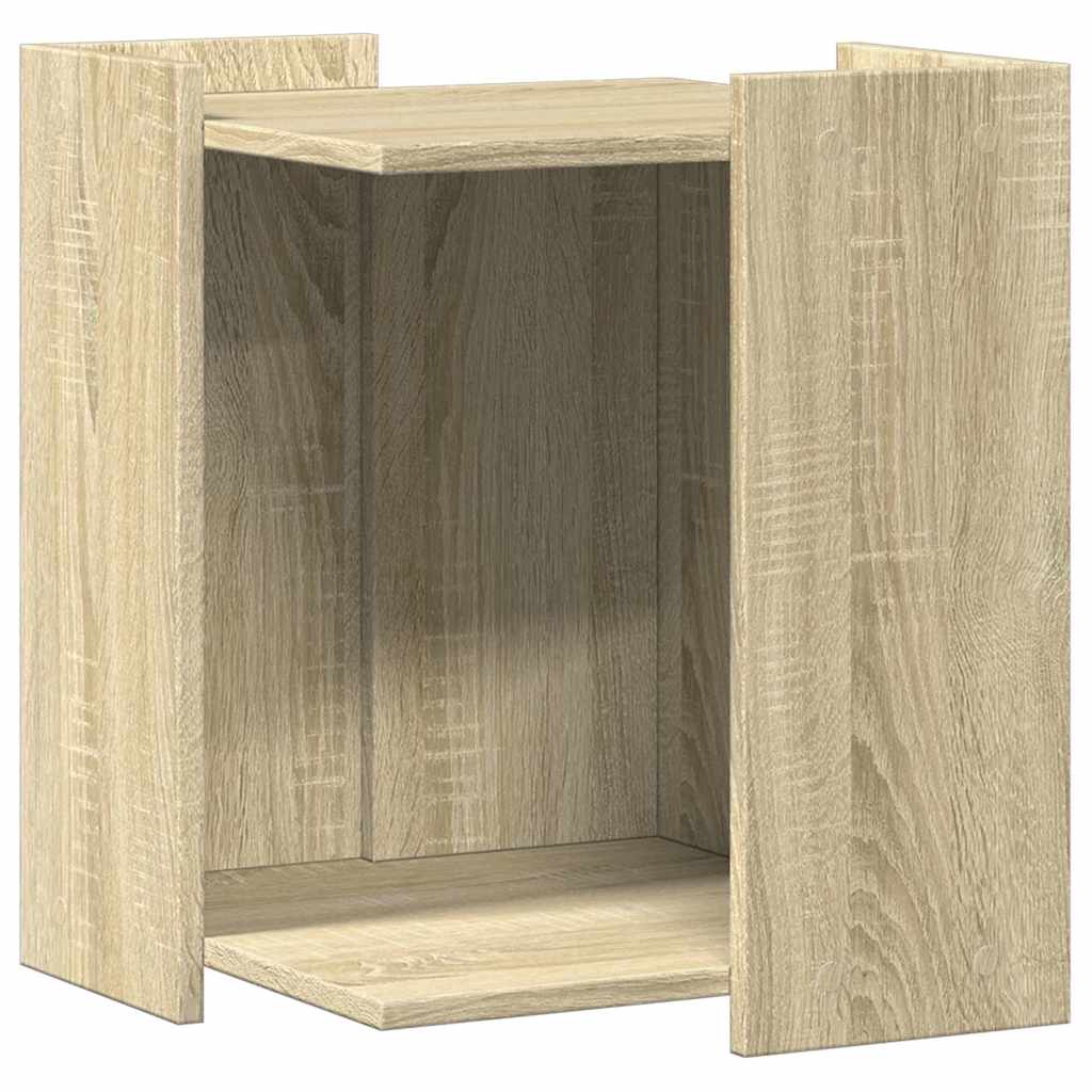 Vidaxxl Katzentoilette 42x42x51 cm Fertigholz Sonoma-Eiche gefärbt