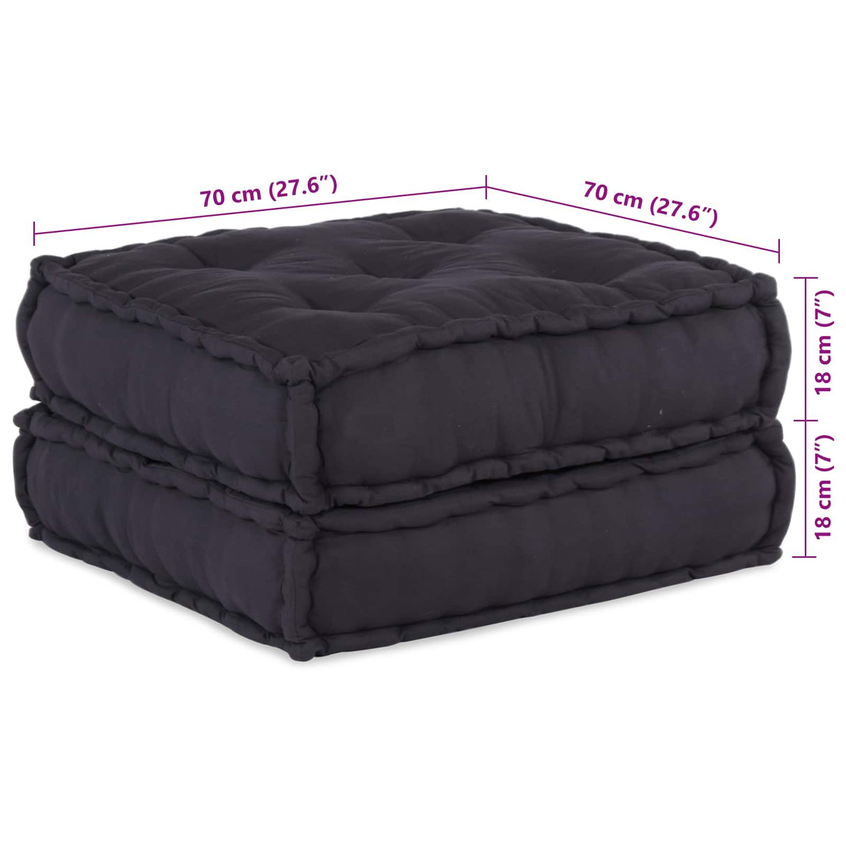 Vidaxl modulair bank 2 pcs antraciet 140 x 70 x 36 cm stof