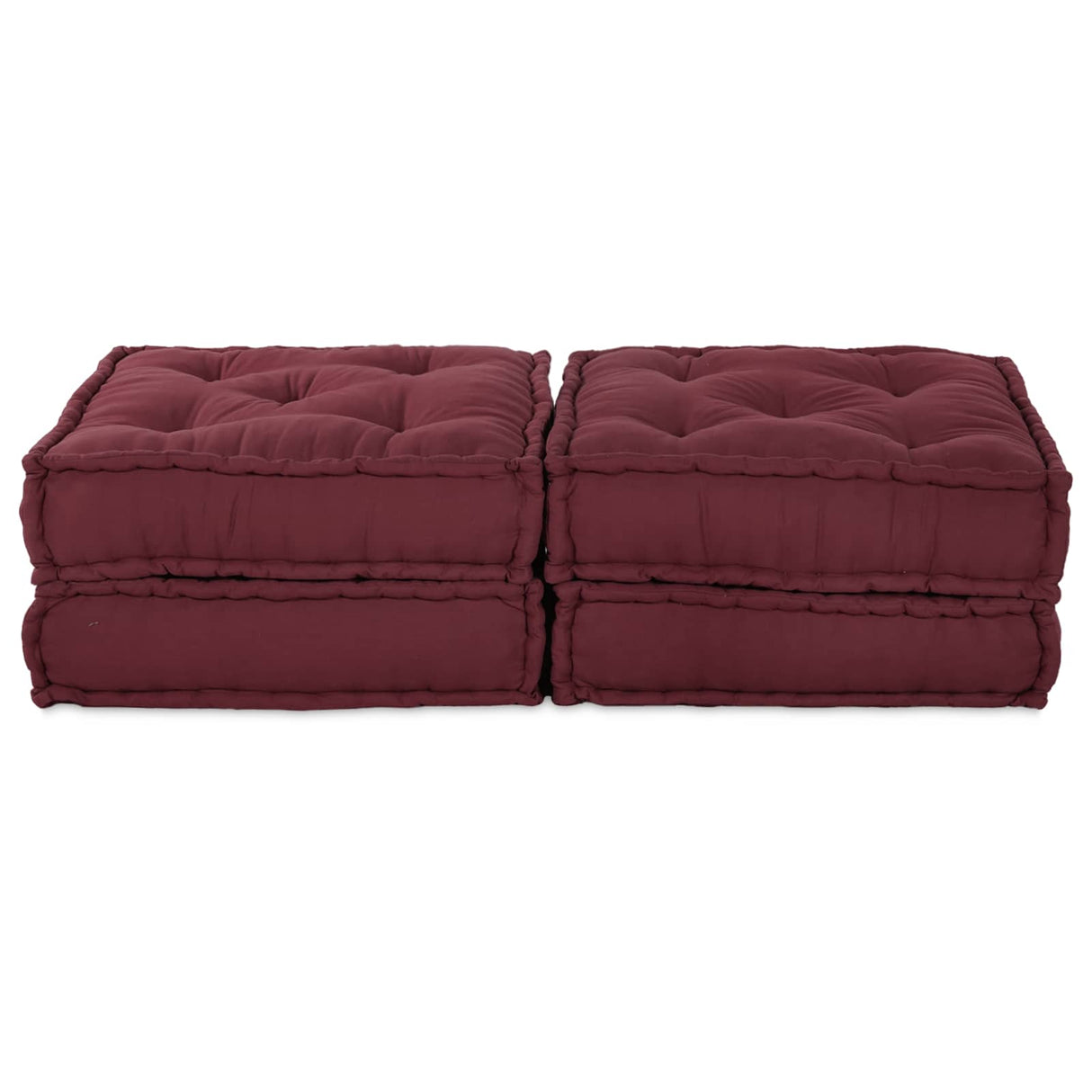 Vidaxl modulair bank 2 pcs bordeaux 140 x 70 x 36 cm stof