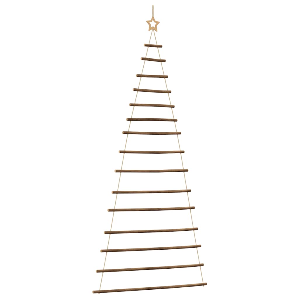Vidaxl hangende kerstboom met topster 100x210 cm natuurlijke tak