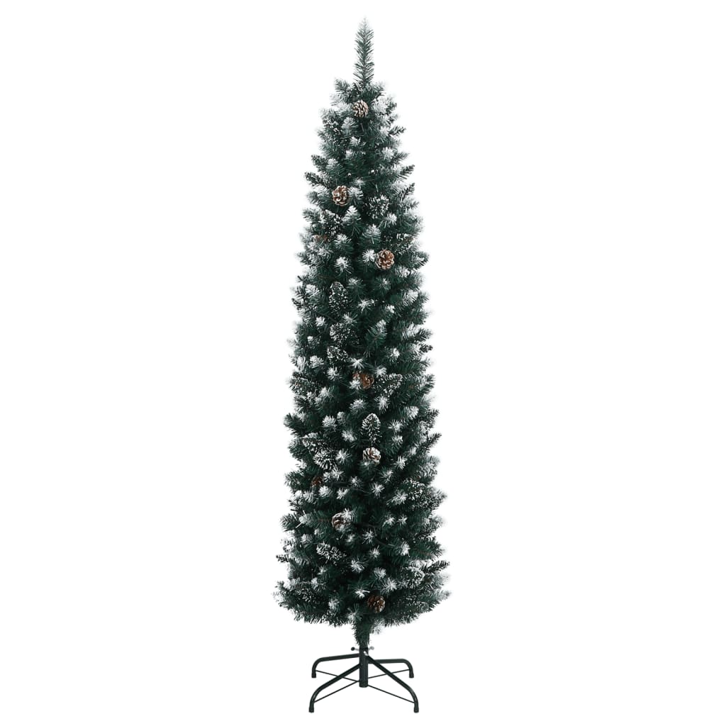 VidaXL Künstlicher Weihnachtsbaum schmal mit 300 LEDs 210 cm