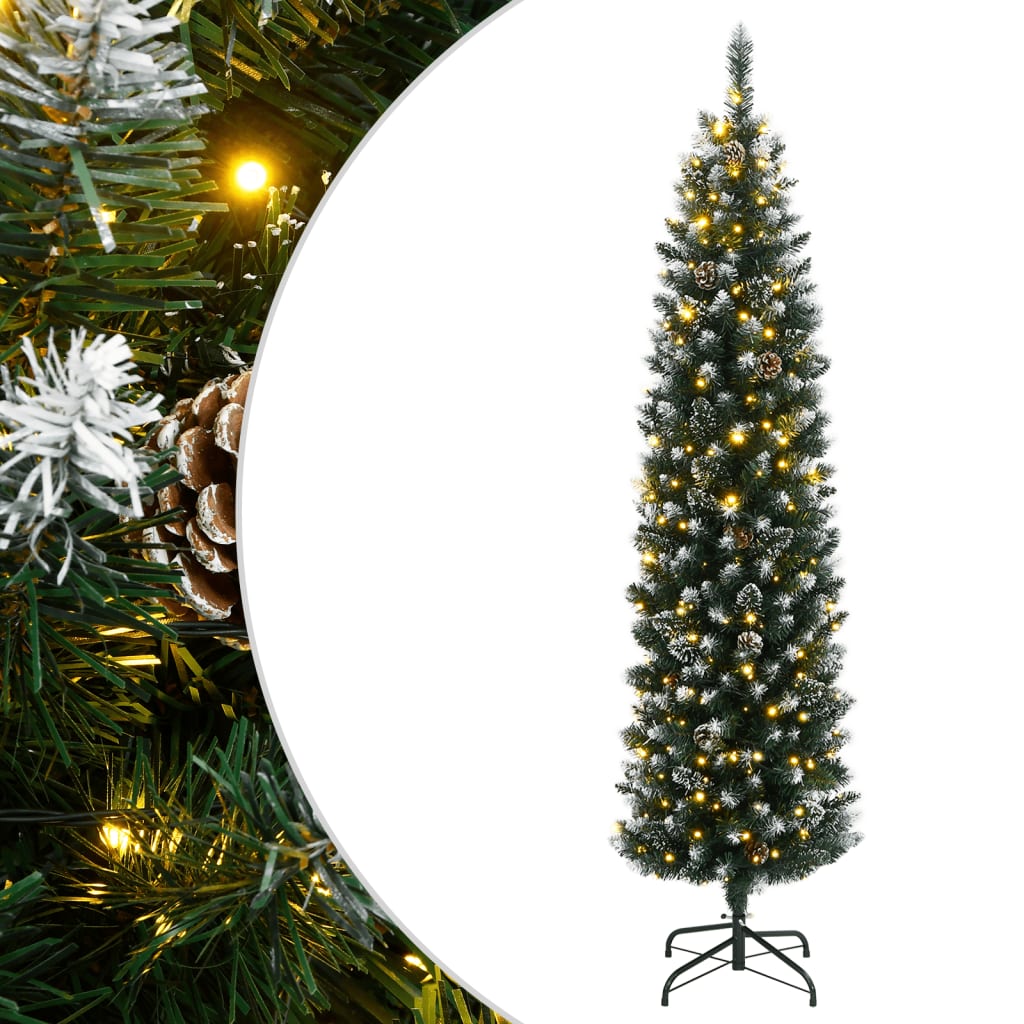 VidaXL Künstlicher Weihnachtsbaum schmal mit 300 LEDs 240 cm