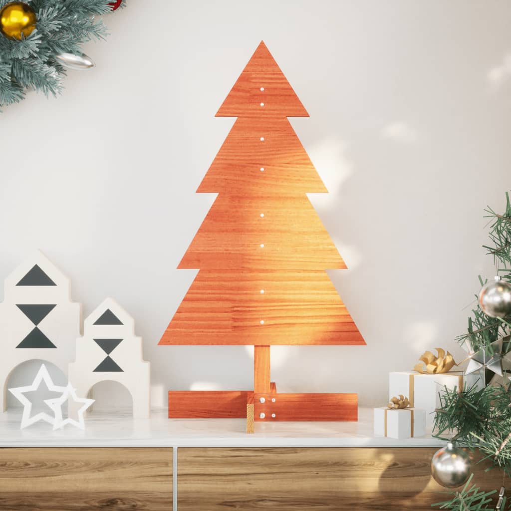 Vidaxx Weihnachtsdekoration Weihnachtsbaum 80 cm massives Kiefernholz, waschbraun