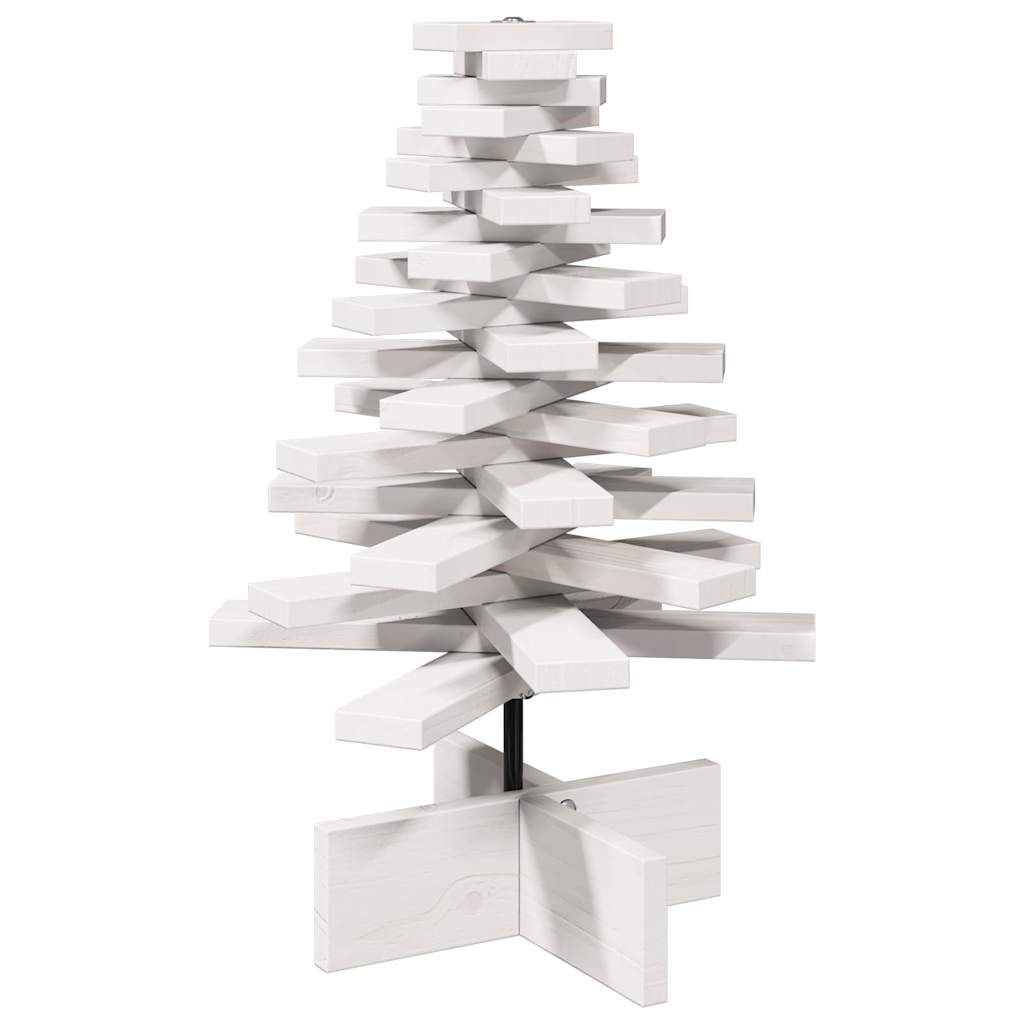 Vidaxx Weihnachtsdekoration Weihnachtsbaum 60 cm massives Kiefernholz weiß