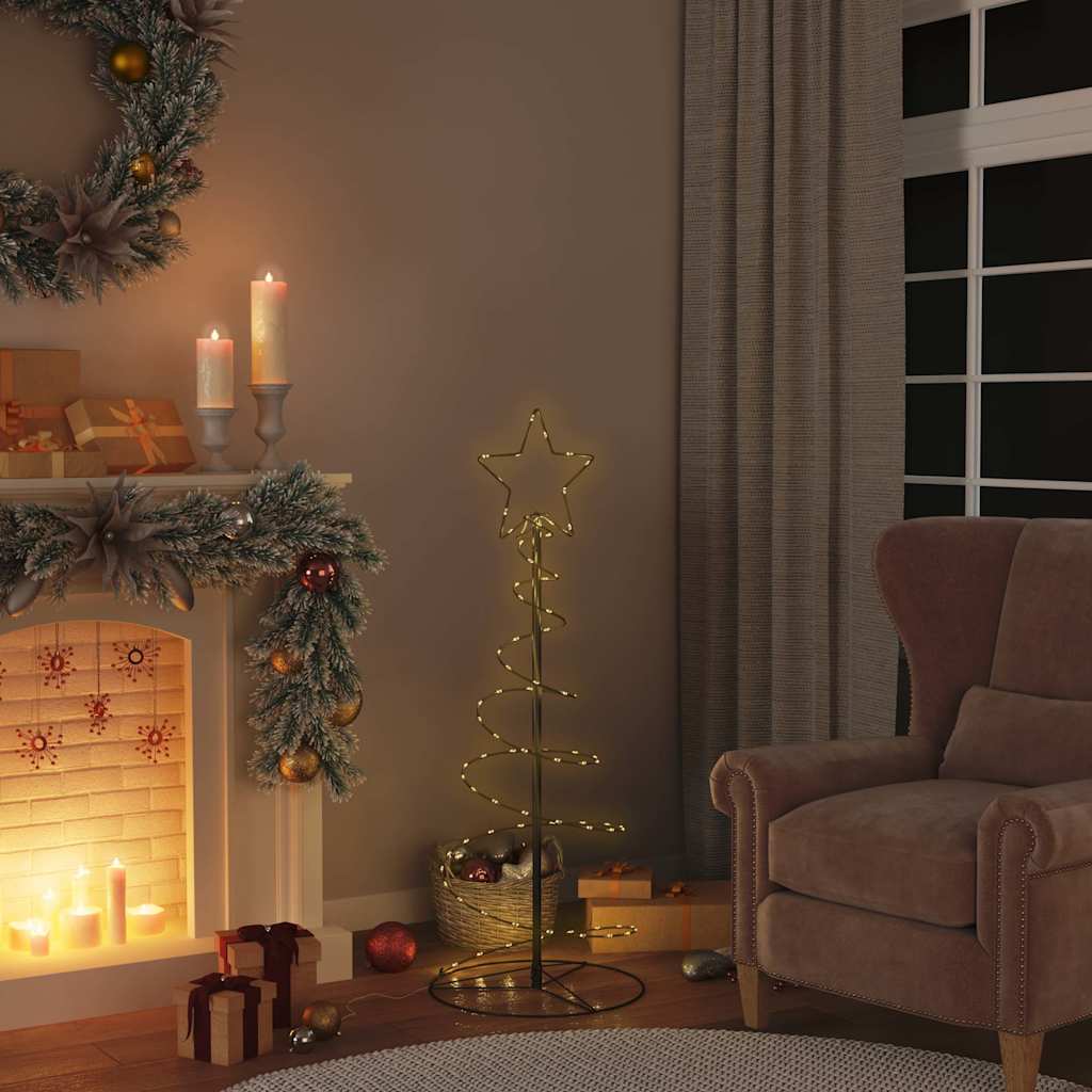 Vidaxxl LED-Weihnachtsbaum 80 LEDs warmweiß 120 cm