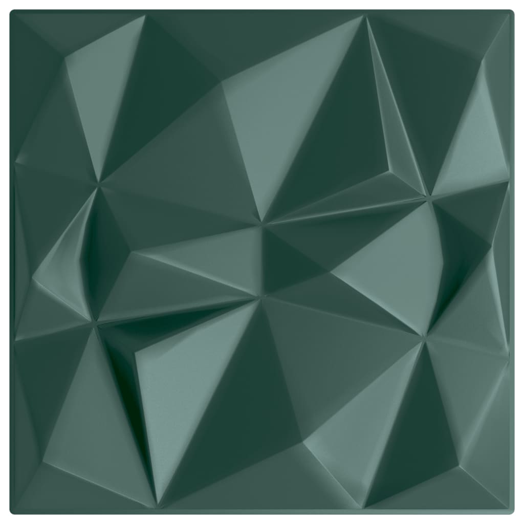 Vidaxx 12 Stück Wandpaneele Diamant 3 m² 50x50 cm XPS grün