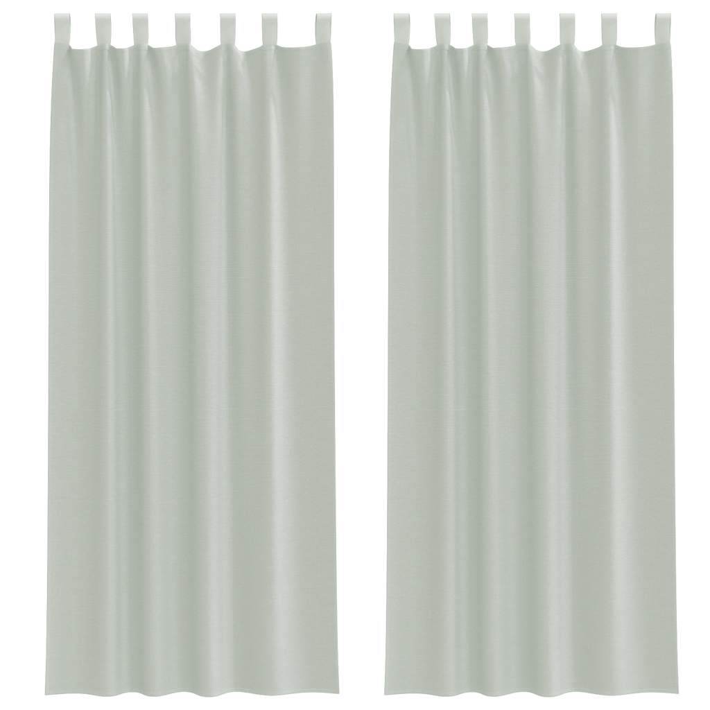 Vidaxl gordijnen voile met lussen 2 st 140x260 cm lichtgrijs