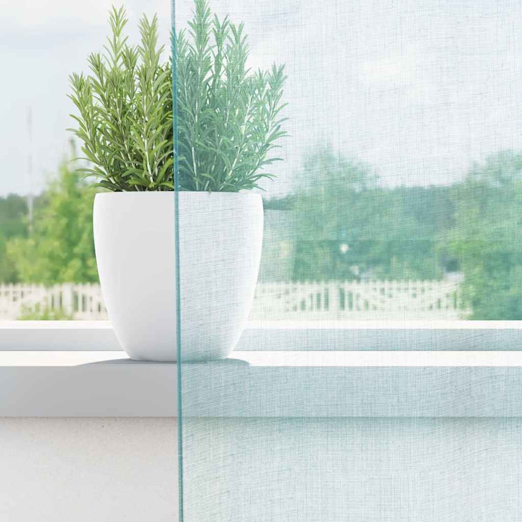 Vidaxl gordijnen voile met lussen 2 st 140x245 cm turkoois