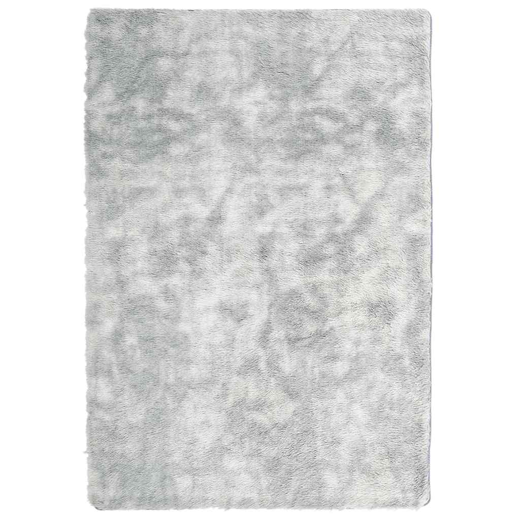 Vidaxl hoogpolig vloerkleed navarra 200x290 cm polyester zilvergrijs