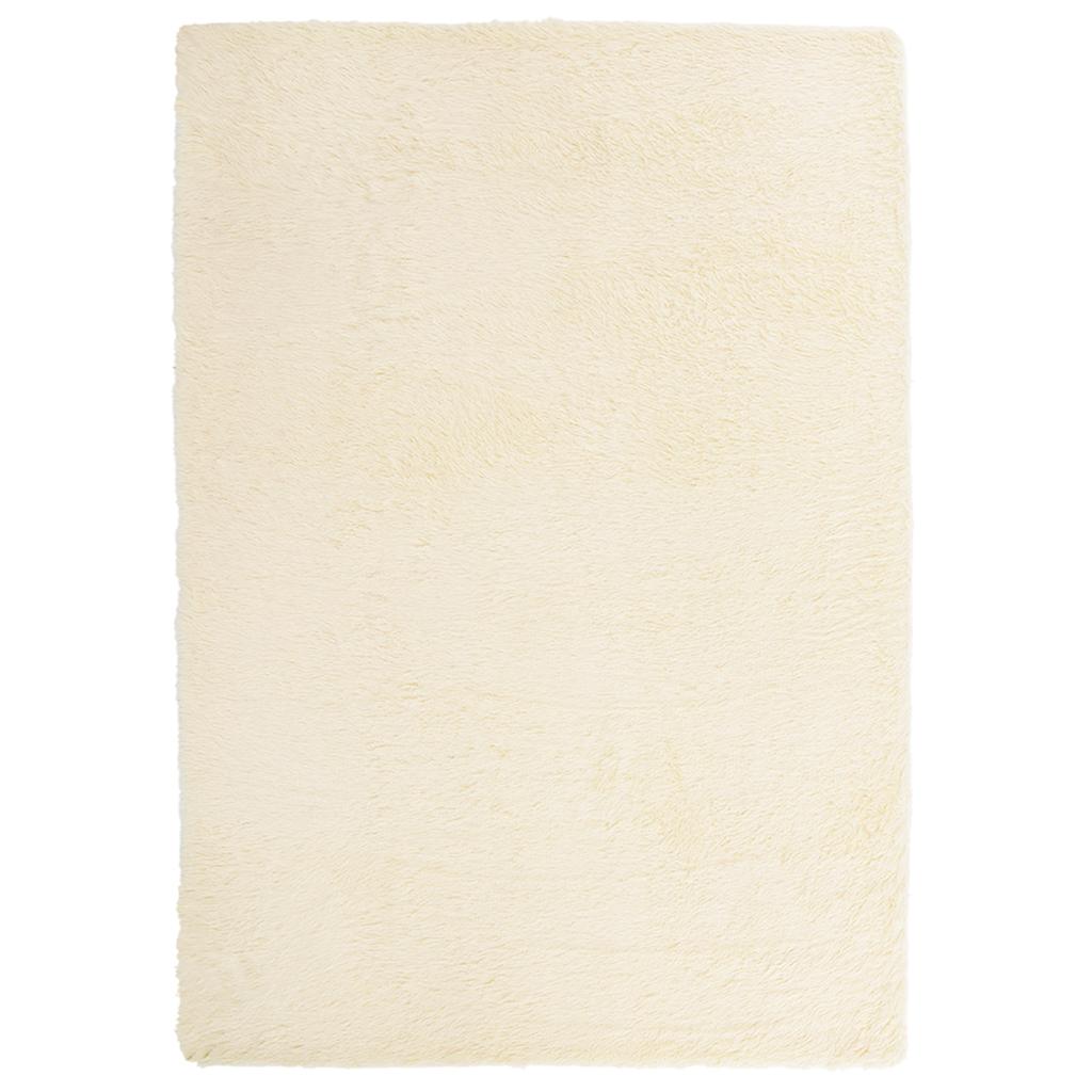 Vidaxl hoogpolig vloerkleed navarra 240x340 cm polyester crèmekleurig