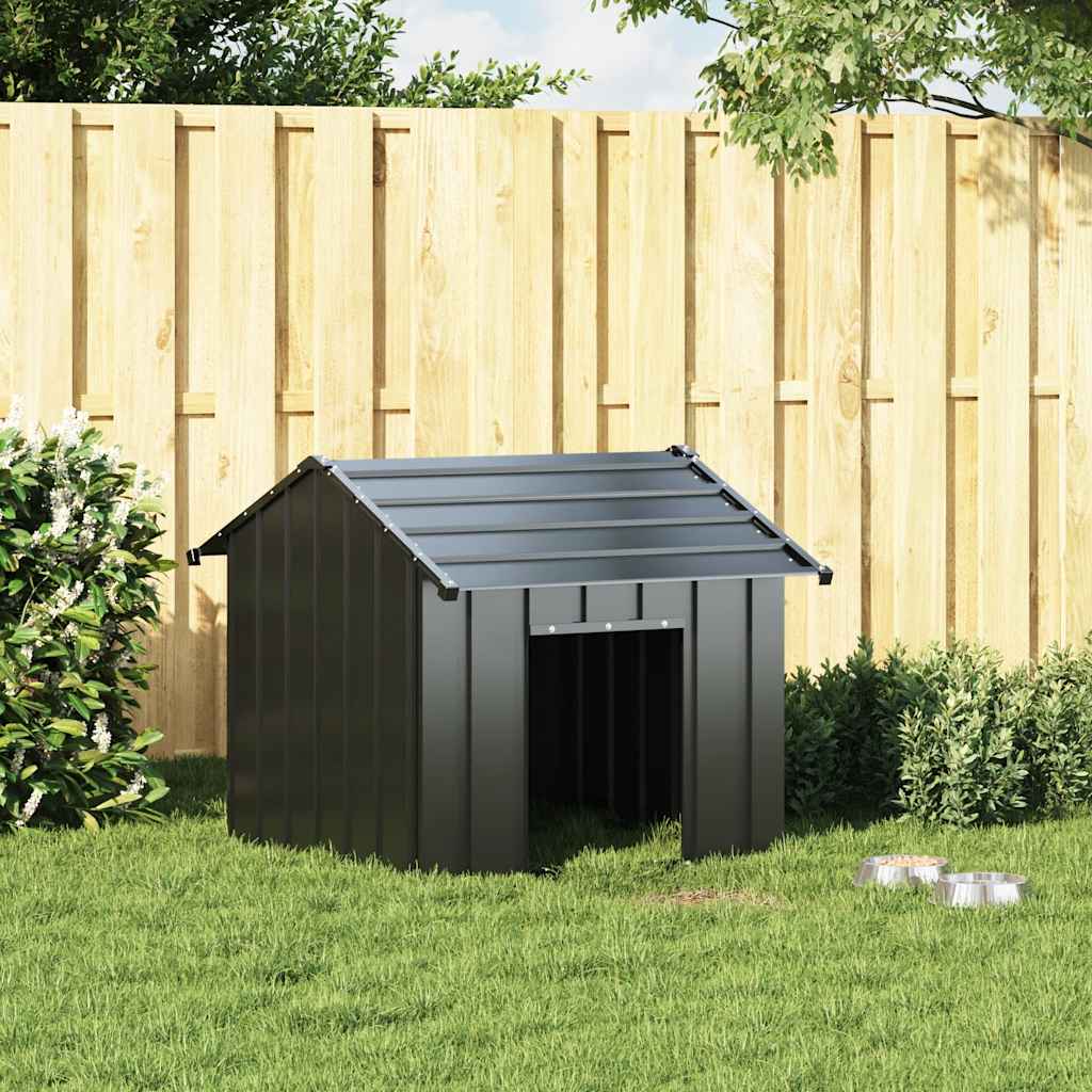 Vidaxxl Hundehütte mit Dach 85x107x81 cm aus verzinktem Stahl