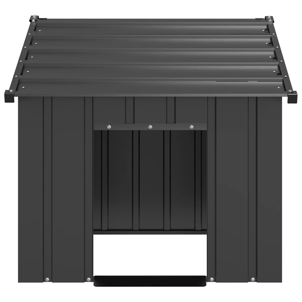 Vidaxxl Hundehütte mit Dach 83x130x85 cm aus verzinktem Stahl