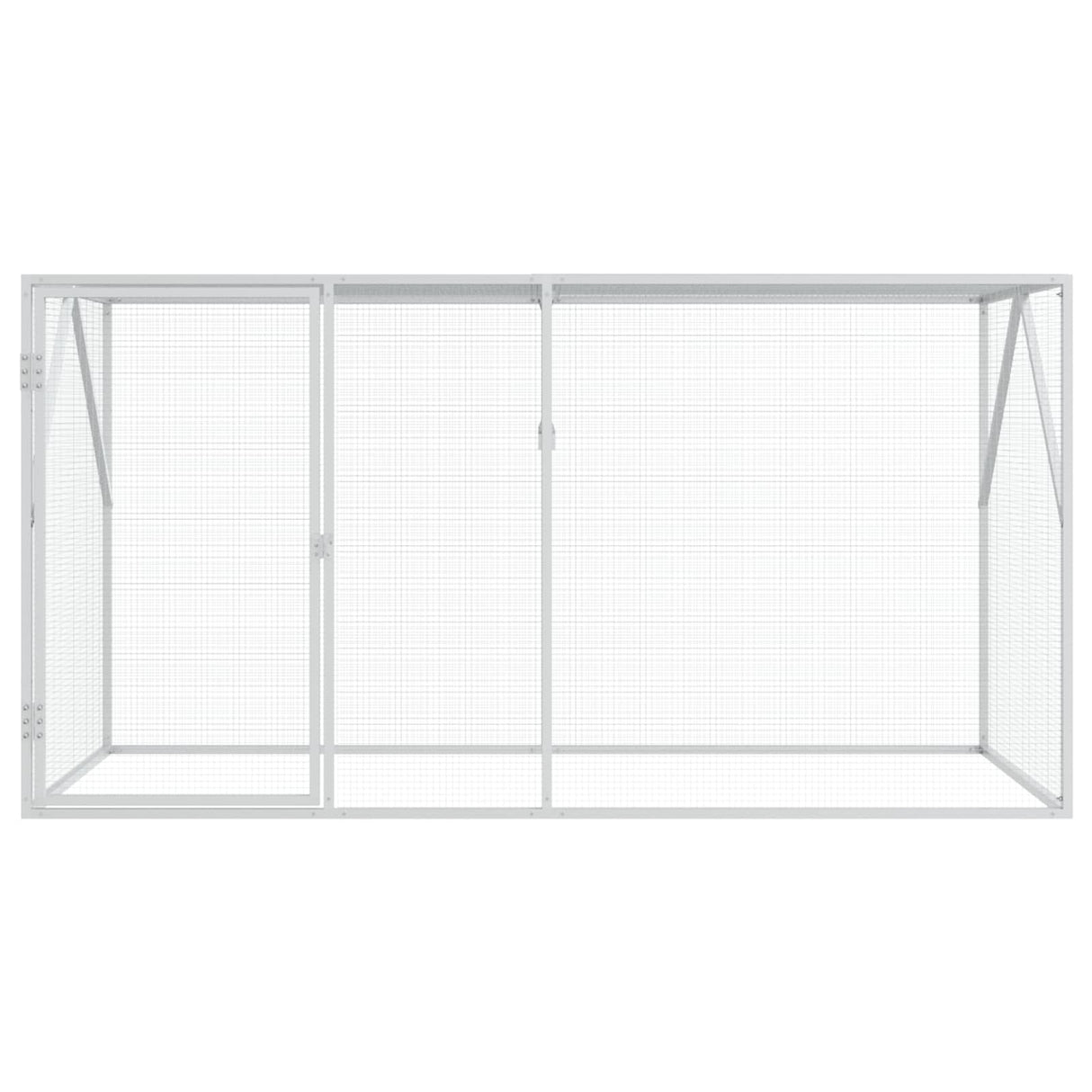 Vidaxl vogelkooi antraciet 208 x 102 x 108 cm gegalvaniseerd staal