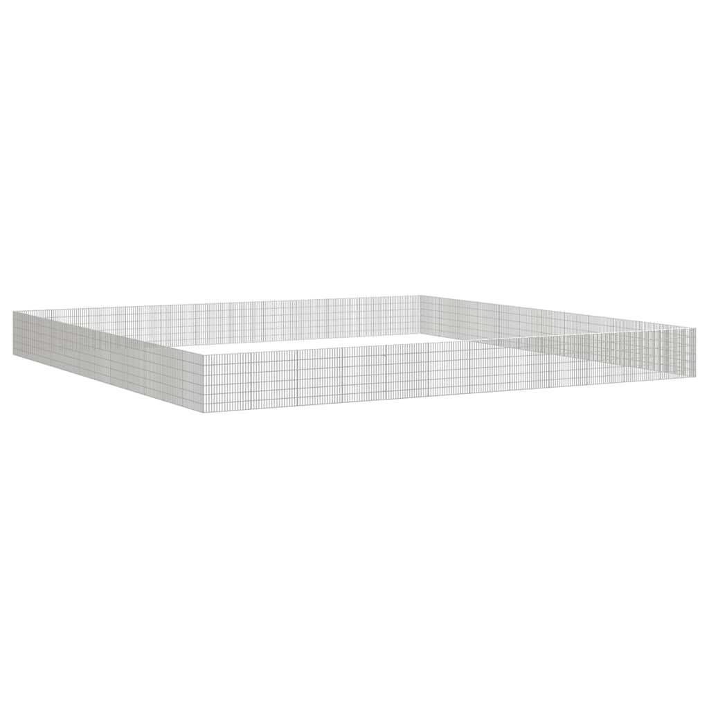 VidaXL Tierheim 48 Paneele 54x60 cm verzinktes Eisen