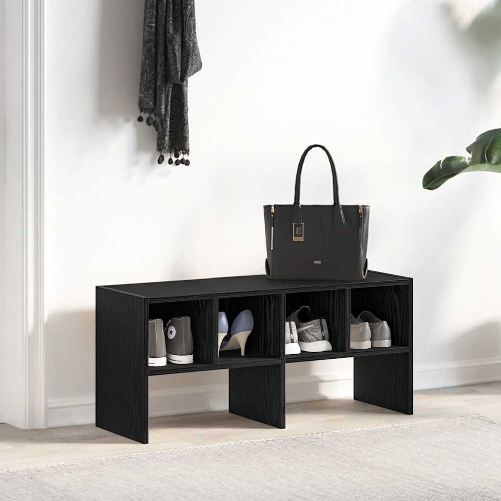 VidaXL Schuhregal stapelbar 89,5x30x40 cm schwarze Eiche