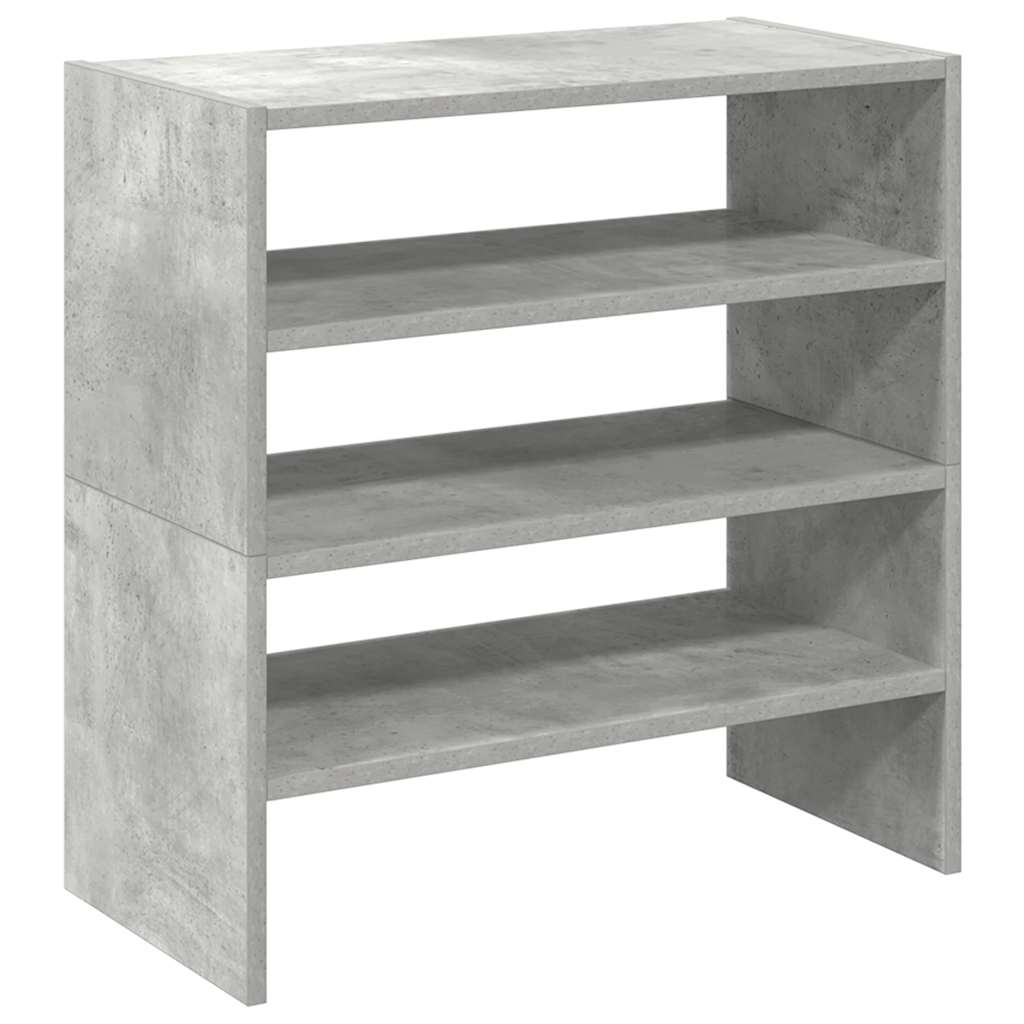Vidaxx Schuhregale 2 Stück stapelbar 60x30x30,5 cm betongrau