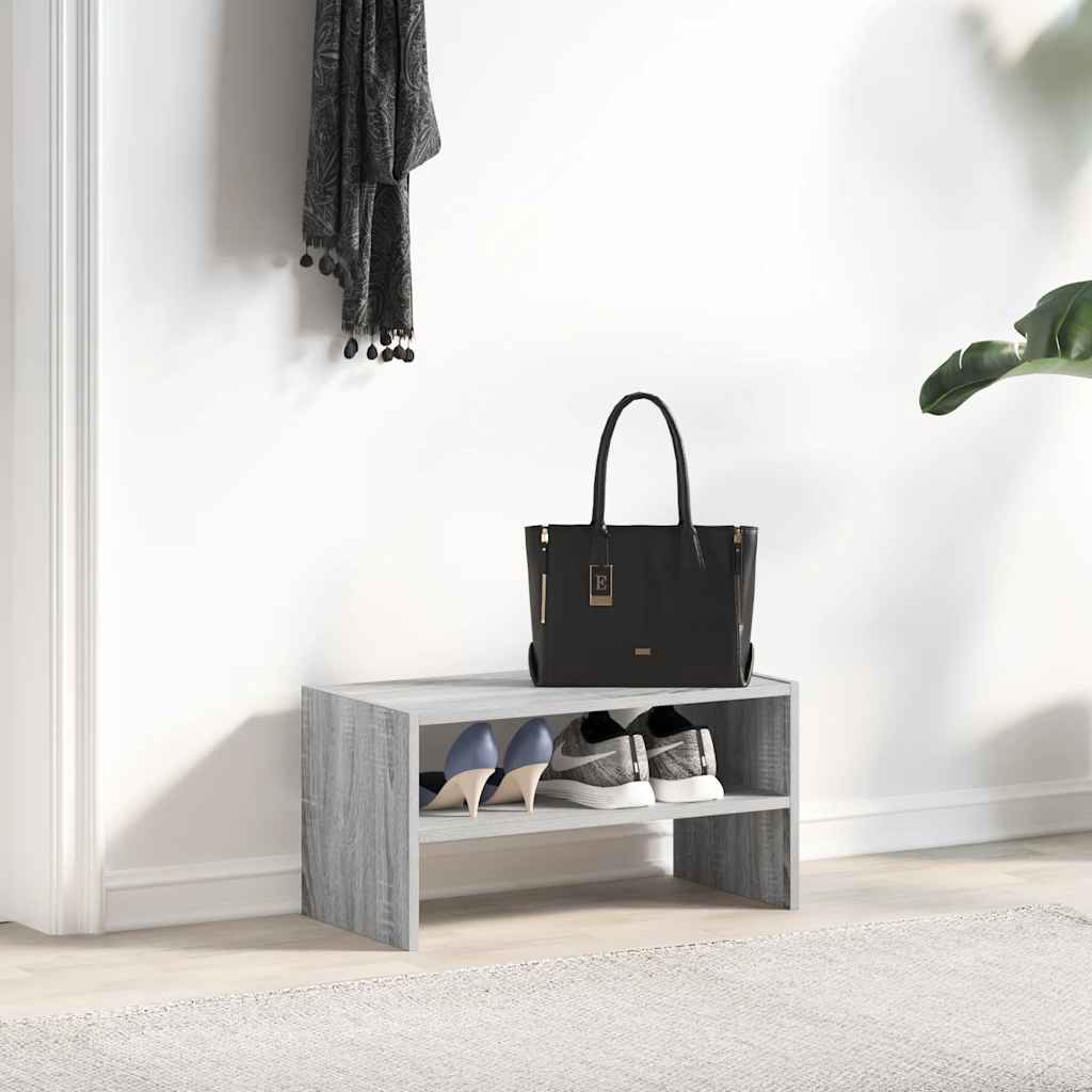Vidaxx Schuhregal stapelbar 60x30x30,5 cm graue Sonoma-Eiche