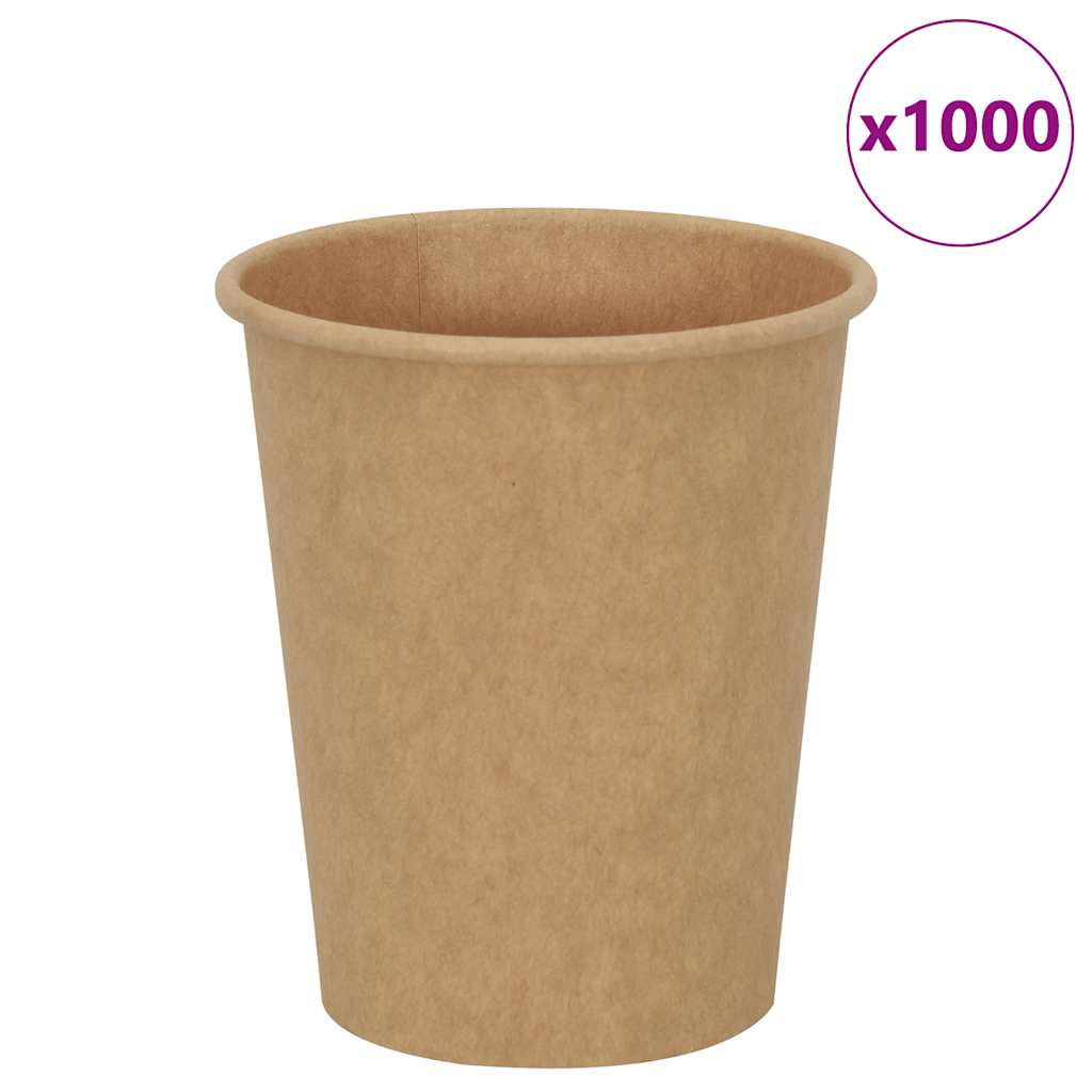 VidaXL Papierkaffeetassen 1000 Stück 8oz 200 ml braun