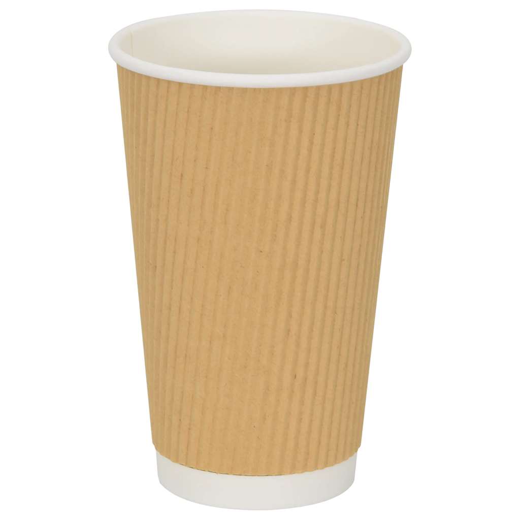 VidaXL Papierkaffeetassen 500 Stück 16oz 400 ml braun