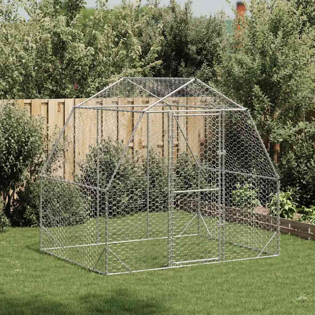 Vidaxx Hühnerstall 2,5x2x2,25 m aus verzinktem Stahl