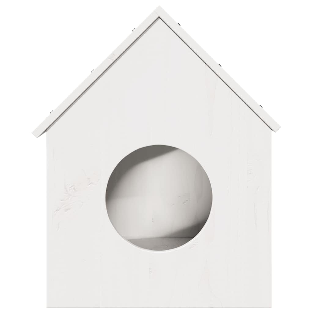 Vidaxl kattenhuis 41x50x50 cm massief grenenhout wit