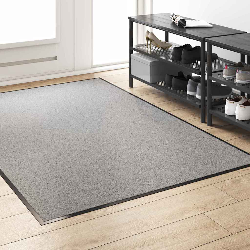 Vidaxl deurmat grijs en zwart 120 x 180 cm polypropyleen en vinyl