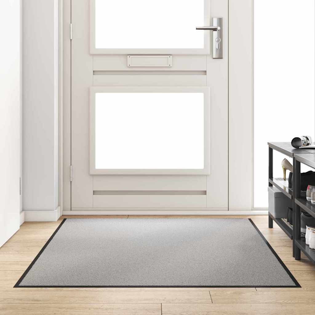 Vidaxl deurmat grijs en zwart 120 x 180 cm polypropyleen en vinyl