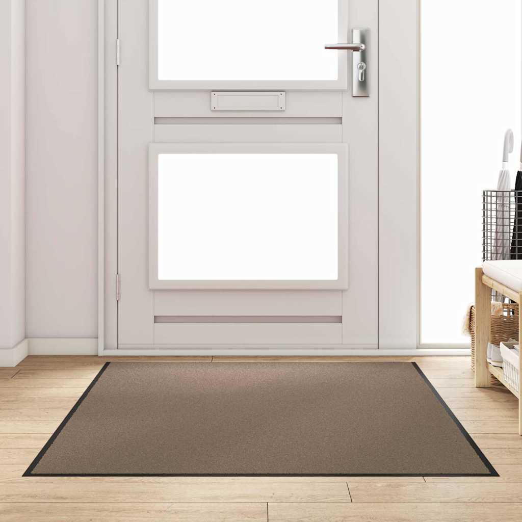 Vidaxl deurmat beige en zwart 120 x 180 cm polypropyleen en vinyl