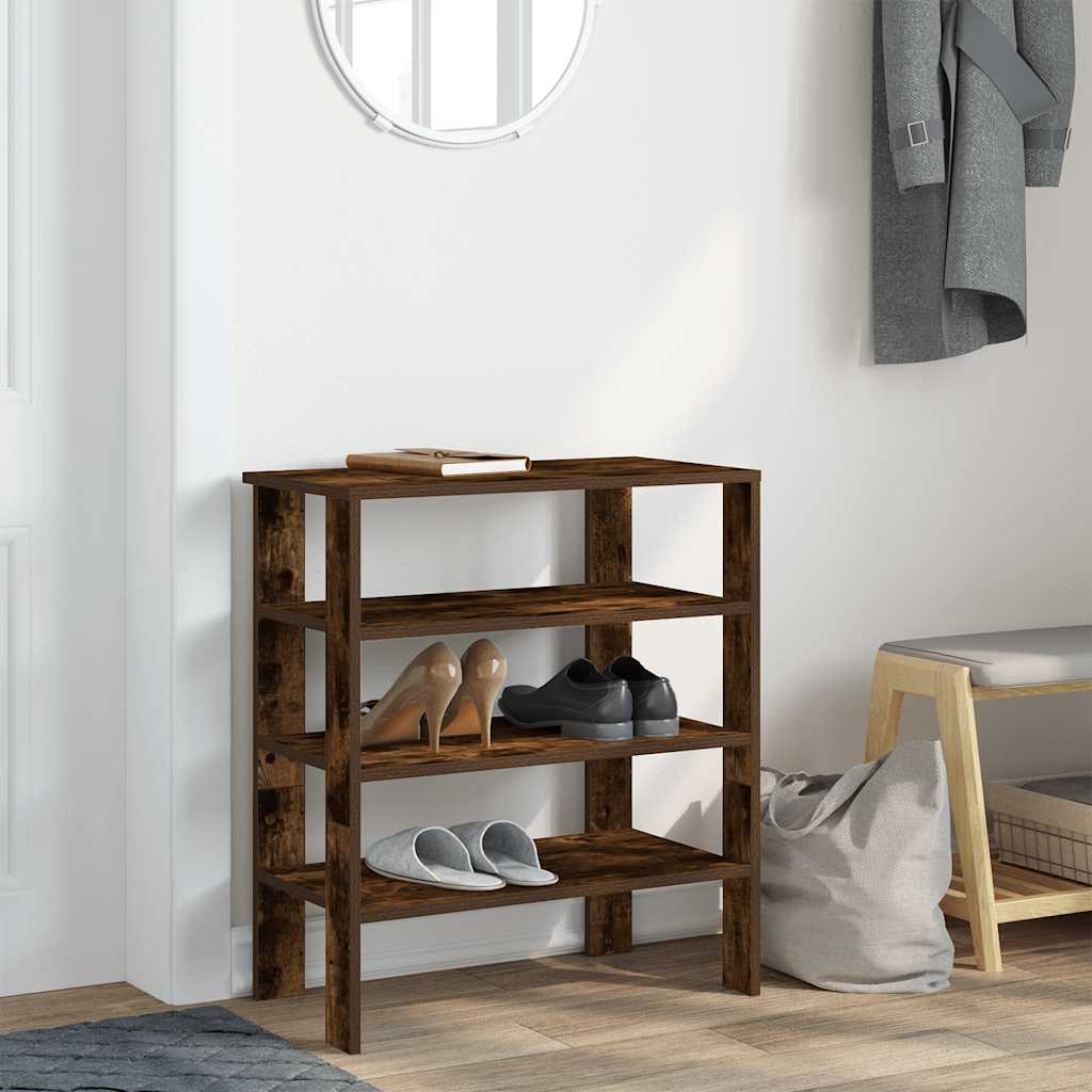 Vidaxx Schuhregal 61x32x70 cm verarbeitetes Holz, geräucherte Eiche