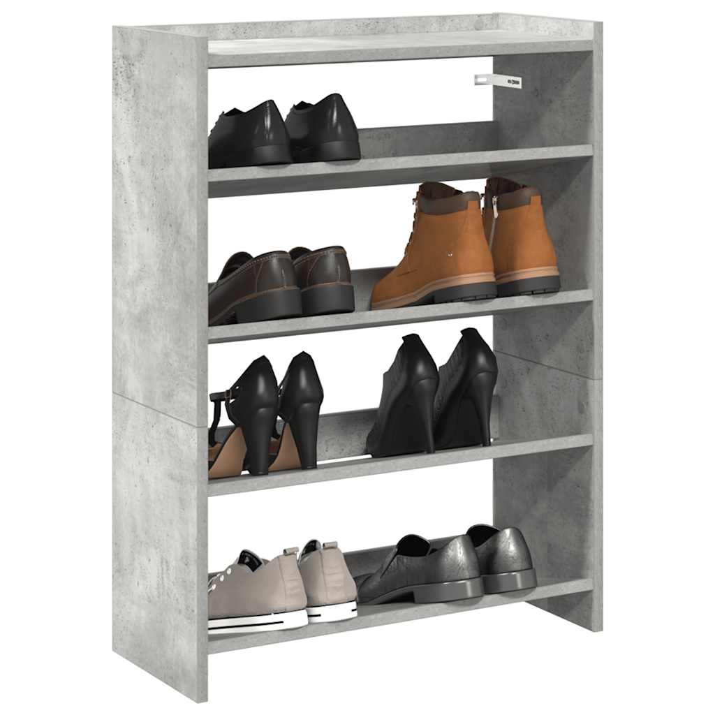 Vidaxx Schuhregal 60x25x81 cm Holzwerkstoff Betongrau