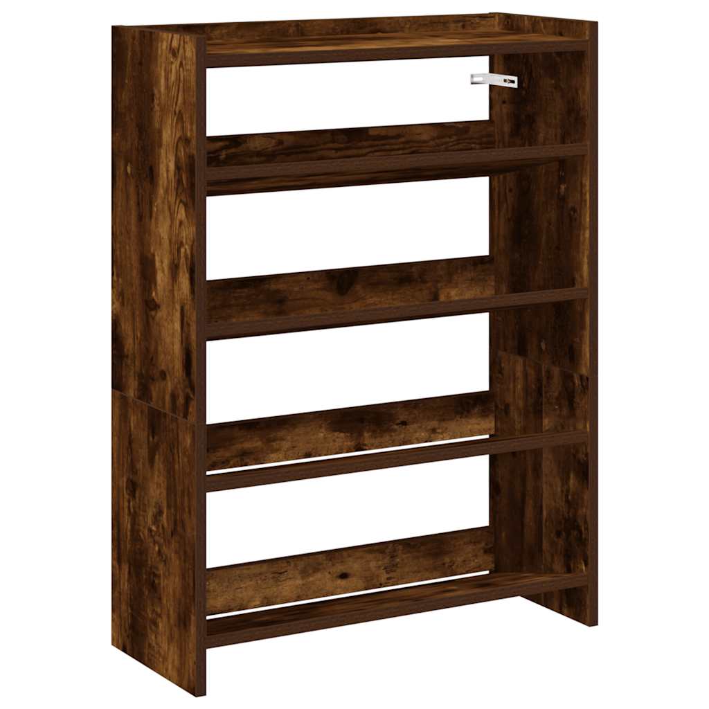Vidaxx Schuhregal 60x25x81 cm verarbeitetes Holz, geräucherte Eiche