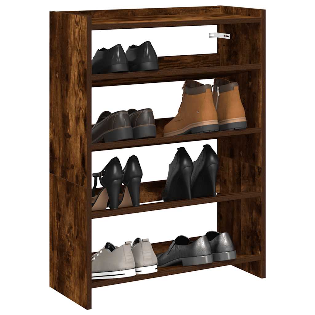 Vidaxx Schuhregal 60x25x62 cm verarbeitetes Holz, geräucherte Eiche
