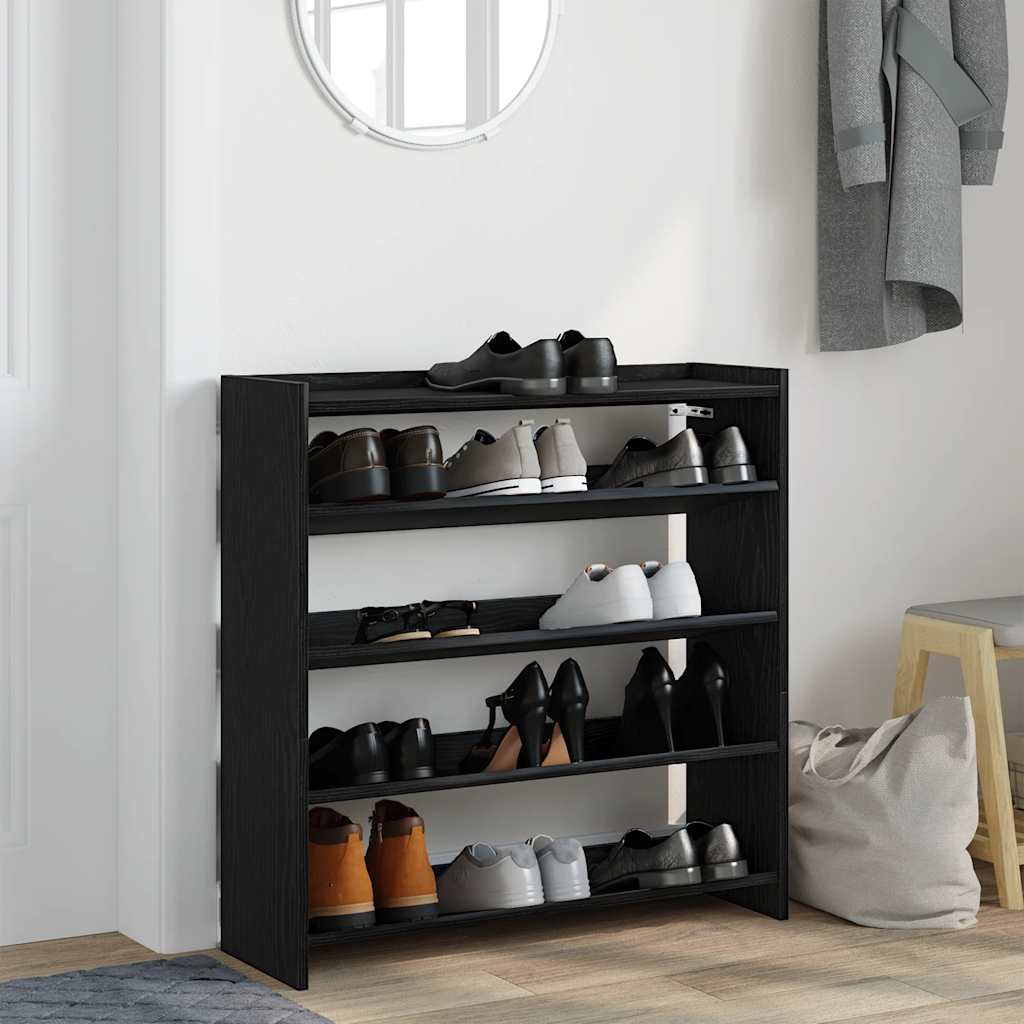 Vidaxx Schuhregal 80x25x81 cm lackiertes Holz schwarz