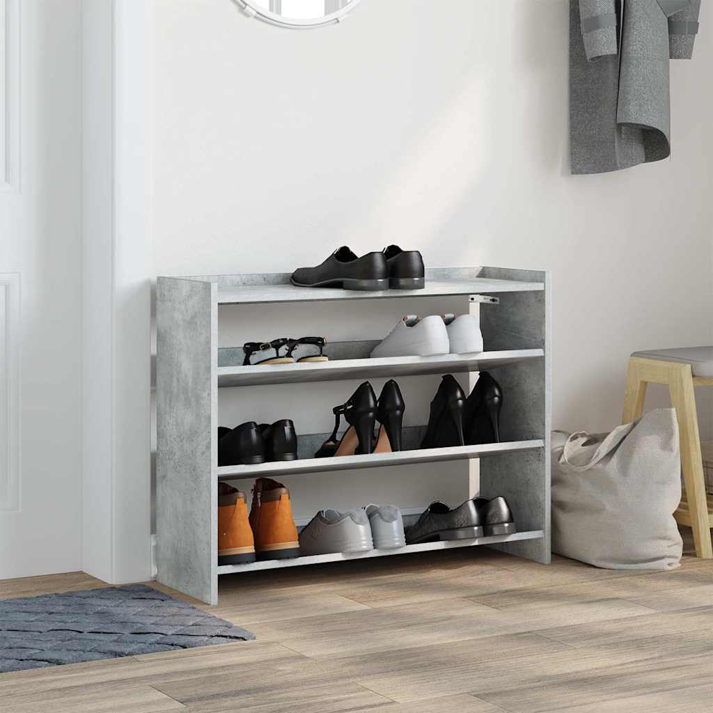 Vidaxx Schuhregal 80x25x62 cm Holzwerkstoff Betongrau