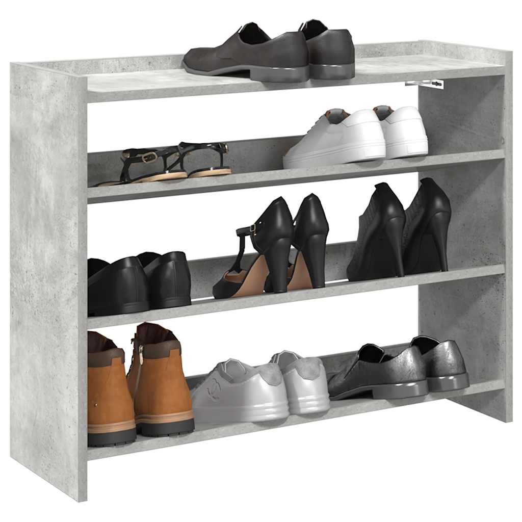 Vidaxx Schuhregal 80x25x62 cm Holzwerkstoff Betongrau